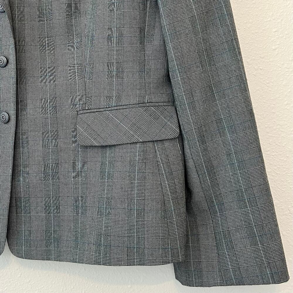 New Tahari Arthur S. Levine Gray Plaid Blazer plus 18 tailored Career Jacket - Picture 5 of 12